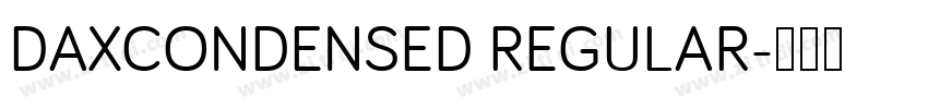 DAXCONDENSED REGULAR字体转换